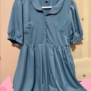 Button top collared dress